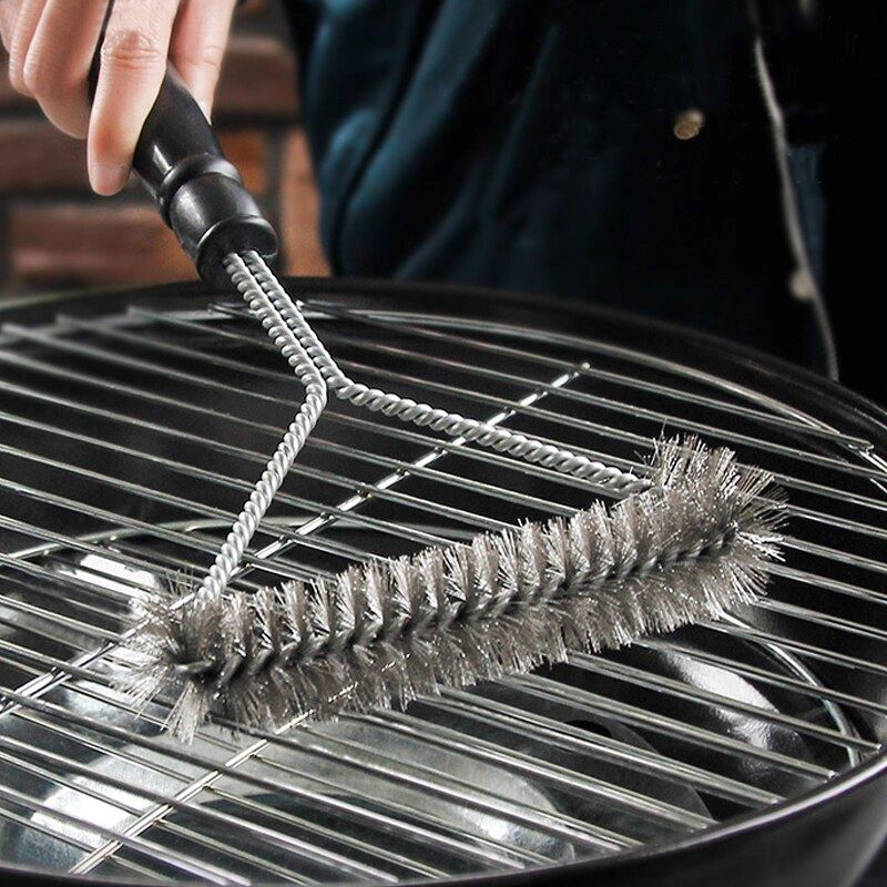 Escova de aço inox para limpar grelhas e espetos - Limpsteel