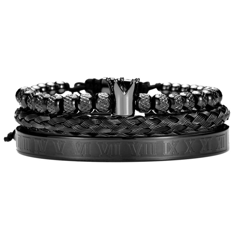 Pulseira Masculina The Luxe™ Em Aço Cromo - COMPRE 2 LEVE 3